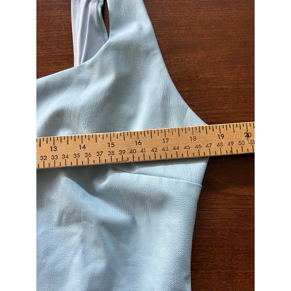 Naked Wardrobe Light Blue Square Neck Thong Bodysuit Size 2X - Picture 5 of 6